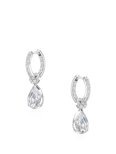 Anabela Chan 랩그로운 다이아몬드 페어 후프 이어링 In Silver