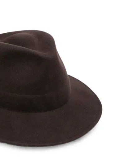 Twinset Wool Brown Hat In Brown