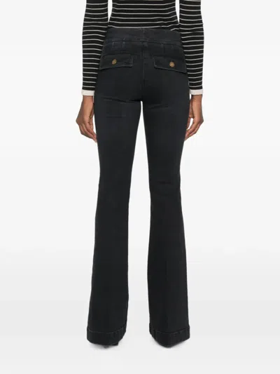 Seafarer Button-up Flared Jeans In Black