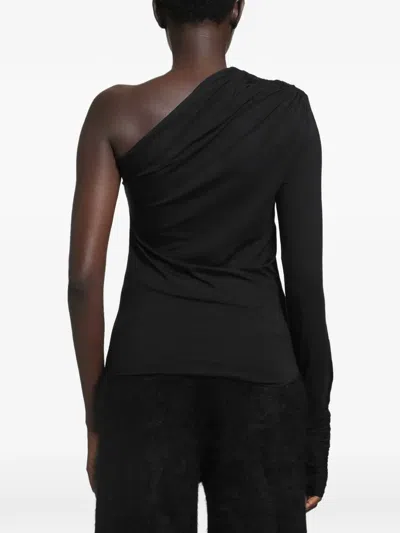 Thom Krom One-shoulder Thumb-slot Top In Black