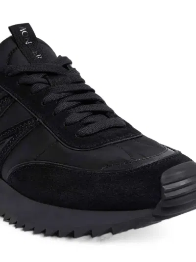 Moncler Pacey Mixed Media Sneaker In Black