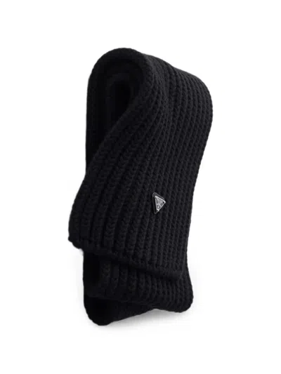 Prada Wool Scarf In Blue