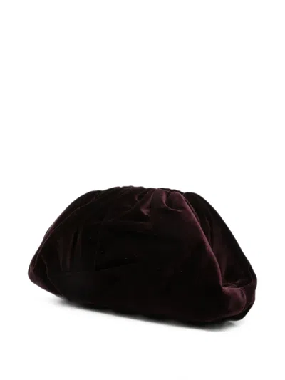 Antonelli Ruched Clutch Bag In Brown