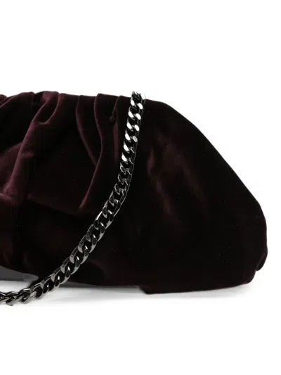 Antonelli Ruched Clutch Bag In Brown
