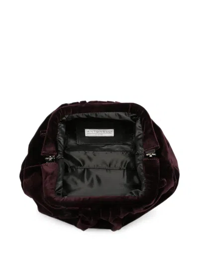 Antonelli Ruched Clutch Bag In Brown