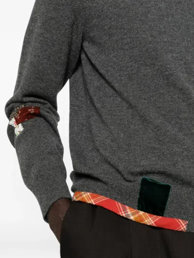 PATCHWORK FLAP-POCKET SWEATER