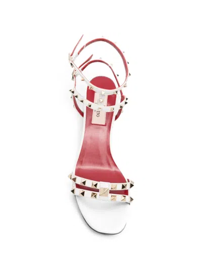Valentino Rockstud Ankle-strap Sandals In Multi