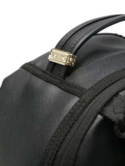 Sprayground Shark Mouth Checkered Backpack In Metallic