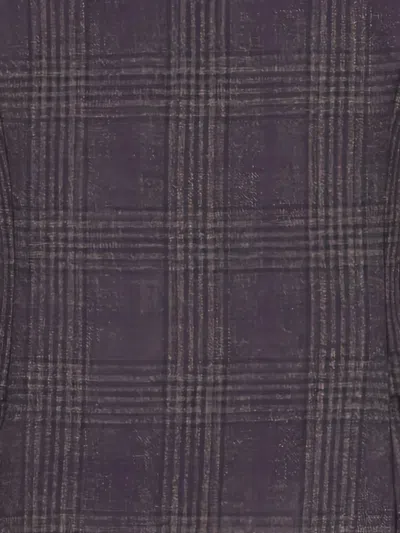 Isaia Check-pattern Corset-style Top In Gray