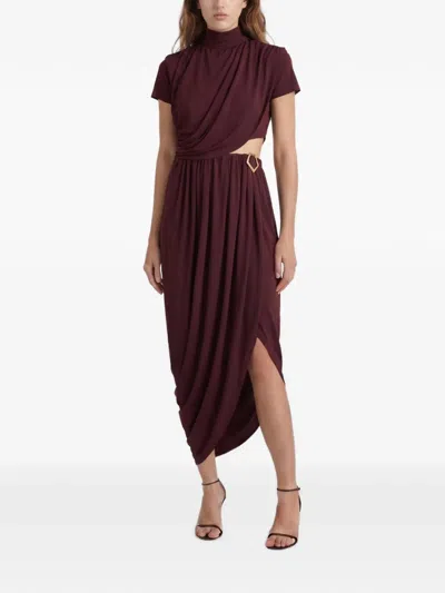 Violante Nessi 파가니 버클 디테일 드레스 In Brown