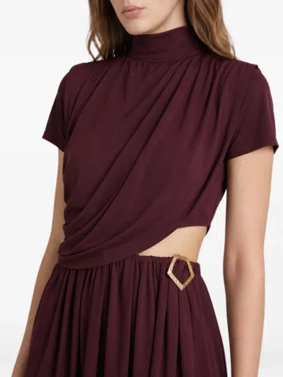 Violante Nessi 파가니 버클 디테일 드레스 In Brown