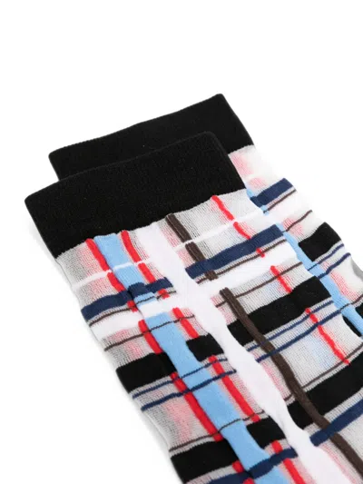 Stine Goya Check-pattern Socks In Red