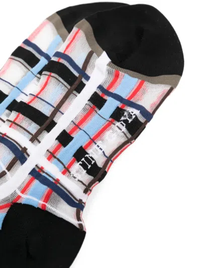 Stine Goya Check-pattern Socks In Red