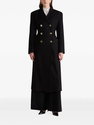 Violante Nessi 더블 브레스티드 코트 In Black