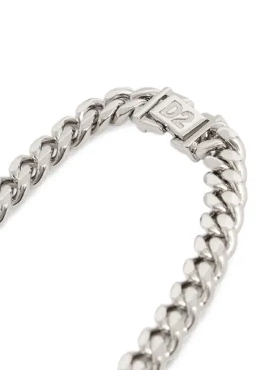 Dsquared2 D2 Upside Down Necklace In Silver