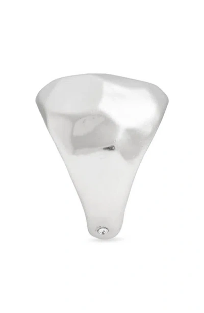 Karine Sultan Liquid Textured Dome Ring In Silver