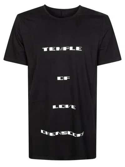 Drkshdw Level T Black Distorted Text Cotton T-shirt In Nero