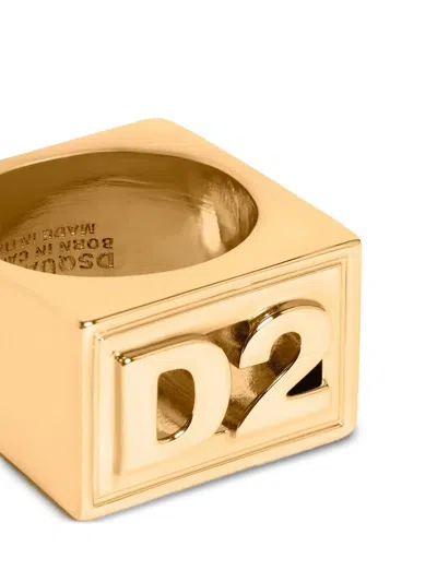 Dsquared2 D2 스테이트먼트 링 In Gold