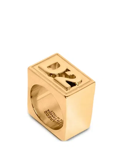 Dsquared2 D2 스테이트먼트 링 In Gold