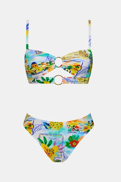 Cupshe Worldly Tropical Bikini Set In Blue