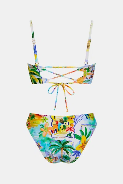 Cupshe Worldly Tropical Bikini Set In Blue