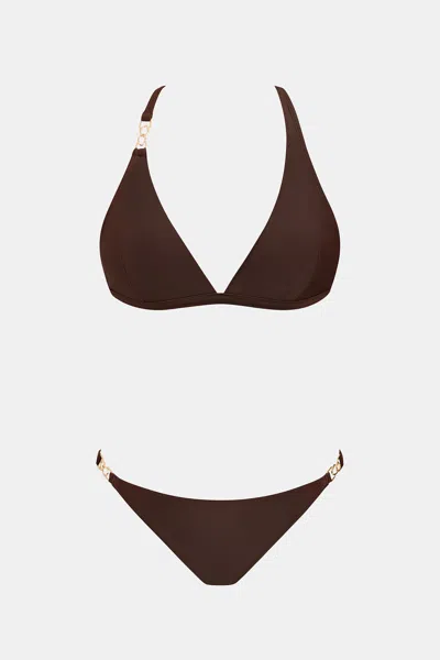 Cupshe Dunes Brown Bikini Set In Brown