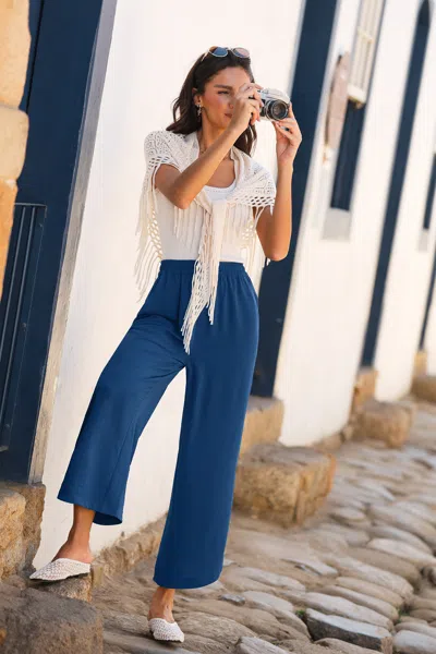 Cupshe It's Giving Blue Pants In Blue