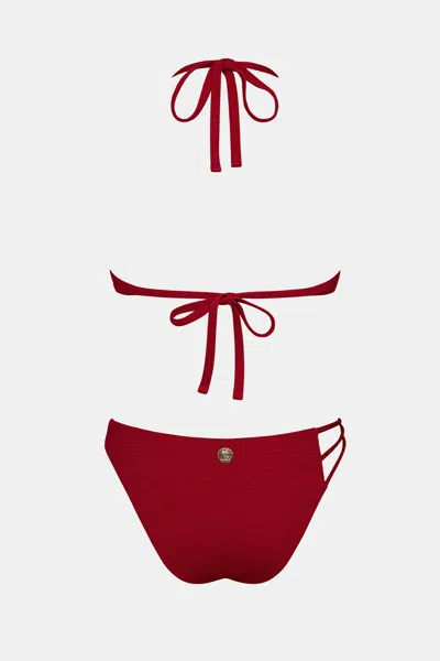 Cupshe Wild Apple Red Bikini Set In Animal Print