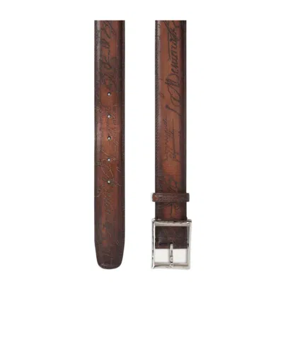 Berluti Classic Belt In Brown