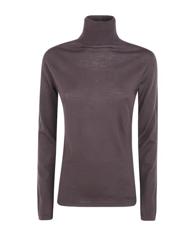 D Exterior D. Exterior Sweater Basic Merino Turtle Neck In Brown