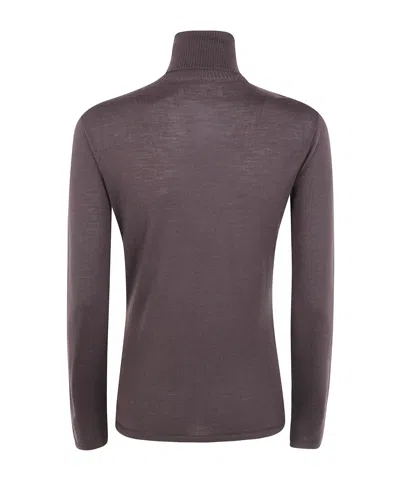 D Exterior D. Exterior Sweater Basic Merino Turtle Neck In Brown