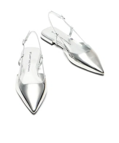Stuart Weitzman Vinnie Slingback Pumps In Silver