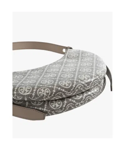 Tory Burch Letter-patterned Handbag In Gray