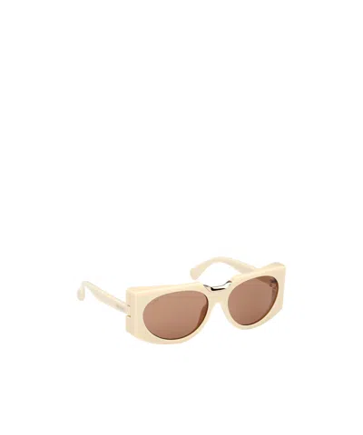 Max Mara Oval Frame Sunglasses In Brown