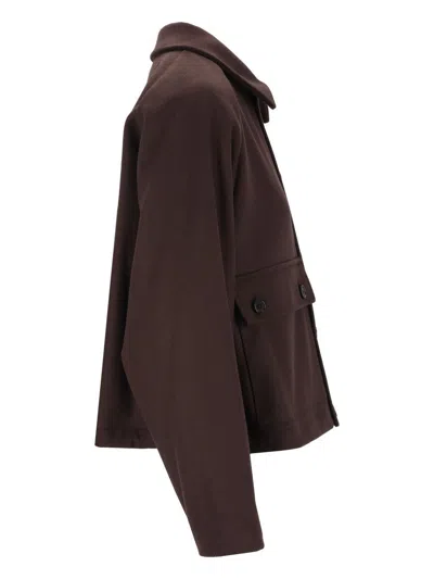 Barena Venezia Button-up Flap-pocket Jacket In Brown