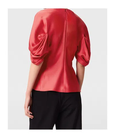 Stella Mccartney Draped-sleeve Blouse In Red