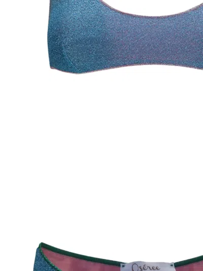 Oseree Blue Polyamide Bikini In Blue