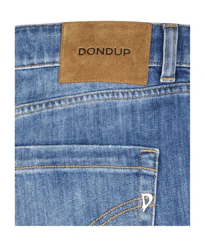 Dondup Button-fly Cropped Jeans In Blue