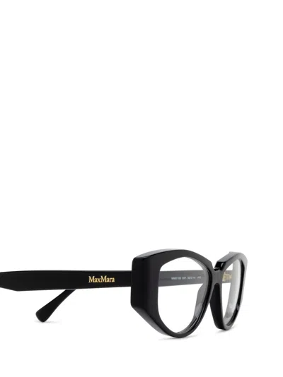 Max Mara Irregular Frame Glasses In Black