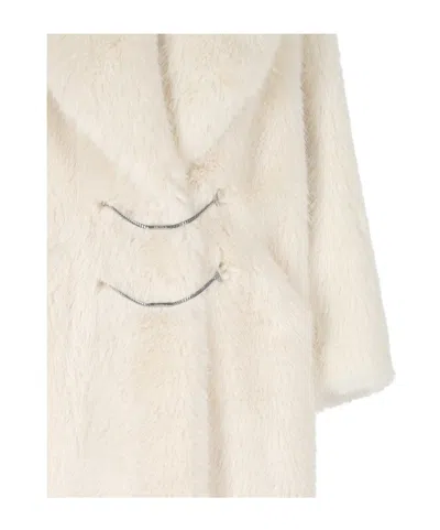 Dondup Long-sleeved Coat In White