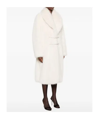 Dondup Long-sleeved Coat In White