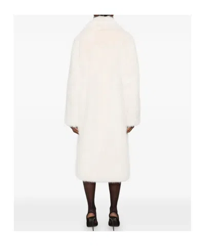 Dondup Long-sleeved Coat In White