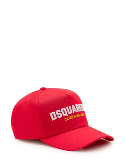 Dsquared2 Logo Hat In Red