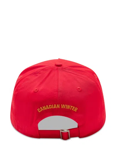 Dsquared2 Logo Hat In Red
