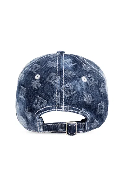 Dsquared2 D2 Monogram Baseball Cap In Blue