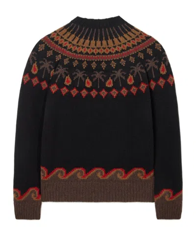 Alanui Embroidered Virgin Wool Sweater In Multi