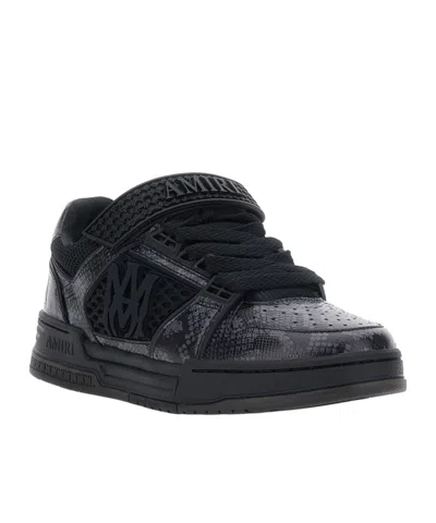 Amiri Skyline Sneaker In Leather And Mesh With Python Print In Black