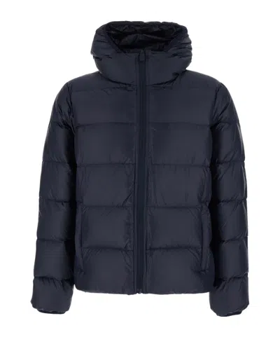 Aspesi Quilted Technical Fabric Down Jacket In Blue