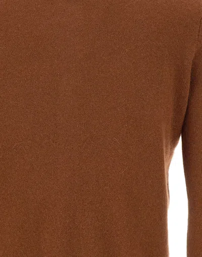 Marella Button-front Long-sleeve Knit Top In Brown