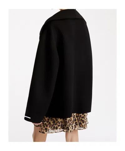 Marella Double-breasted Coat In Black